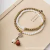 Argentina Sándalo Verde Pastillas Cuentas DIY Bodhi Ágata Cuentas de Rosario Doble Círculo Hombres y Mujeres Juego Cultural Cuentas de Buda Pulsera Venta al por Mayor