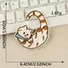 Bordado de Logo Original para Computadora Pegatinas de Bordado de Gato de Dibujos Animados Autoadhesivas Accesorios para Ropa Parche de Personalidad Emblema para Zapatos Pegatinas de Tela
