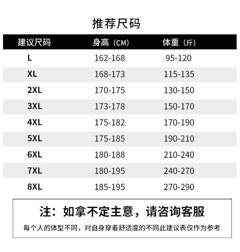 T恤推荐表