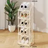 Secador de Sapatos de Chão para Varanda Artefato para Secar Sapatos em Casa Suporte Multifuncional de Ferro para Pendurar Sapatos em Ambiente Interno Prateleira Simples de Armazenamento