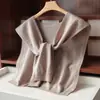 Chal de Lana Pura 100% Lana Cálido y Agradable para la Piel Estilo Elegante Versátil Estilo de Oficina de Gama Alta para Otoño e Invierno