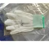 Luvas de Nylon com Dedos Colados, Dedos Revestidos de PU, Revestimento Branco, Antiestática, Proteção Leve