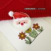Muñeco de Peluche Navideño Rizado de Dibujos Animados Accesorios Papá Noel Alce Broche Bufanda Calcetines Sombrero Accesorios Decorativos