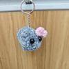Muitos em estoque Tricô Triste Música Hamster Chaveiro Pingente Hamster Squeaky Som Hamster Chaveiro