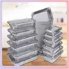 Caja de Papel de Aluminio Horno Barbacoa Comercial Rectangular Plato Bol de Papel de Aluminio Empaque de Papel de Aluminio Contenedor de Comida Aislado Desechable de Papel de Aluminio