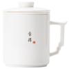 Fabricante Dehua Jade Grasa de Cordero Taza de Té Cerámica Escrita a Mano Taza de Oficina Separación de Té y Agua Taza de Té Caja de Regalo con Tapa