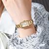 Reloj Cuadrado Nuevo, Correa de Acero Dorado, Reloj de Alta Gama, Reloj de Cuarzo Retro, Reloj de Temperamento a la Moda, Reloj de Alta Gama para Mujer