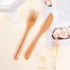 Cuchara de postre de madera de haya estilo japonés, tenedor de fruta, registro, mango largo, cuchara mezcladora, madera maciza, cuchara de sopa, palillos de madera, juego de cuchillo y tenedor