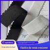 Em estoque elástico de renda crescente de alta elasticidade elástico de borda dentada colando roupa íntima elástico de camurça elástico de borda dentada acessórios