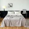 Manta-Toalha de Gaze de Algodão Puro Estilo Novo com Padrão Jacquard Vazado, Modelo Igual de Blogueira, Manta Casual, Macia e Amiga da Pele