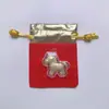 Colgante de Pony Dorado Año del Caballo 2026 Oro Puro 999 Llavero de Riqueza Instantánea Colgante para Bolso Teléfono Artículo Promocional