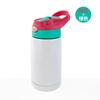 Copo Térmico Infantil com Alça para Transferência de Calor em Branco com Canudo Pote Infantil Aço Inoxidável Sublimação Mamadeira Térmica Chaleira de Água