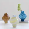 Florero de Vid Soplado a Mano Creativo de Boca Pequeña de Lujo Accesible Morandi Adornos Hidropónicos de Flores para Sala de Estar del Hogar de Gama Alta