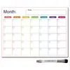 Conjunto de Quadro Branco com Adesivos Magnéticos de Geladeira Transfronteiriços para Recados Domésticos, Calendário Mensal de Agendamento, Menu, Anotações de Assuntos Diários