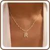 Collar Transfronterizo de Amazon Personalizado con Zircón de 26 Letras Colgante Inglés de Alta Gama Cadena para Clavícula Moda de Comercio Exterior Joyería