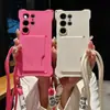 La funda para teléfono móvil de dos cuerdas con hebilla del mismo color y tarjetero lateral es adecuada para Samsung S24ULTRA cordón S23FE tarjetero A14/A34