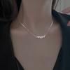 Collar de hoja de olivo cuadrada para mujer, plata de ley S925, elegante, moderno, pequeño, fresco, ligero, de lujo, colgante de alta calidad, cadena de clavícula