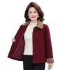 Novo Top Quente Acolchoado Outono/Inverno para Mulheres de Meia-Idade e Idosas, Casaco Fashion para Mães, Jaqueta Curta de Lã Solta