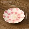 Plato de Cerámica Estilo Zen con Forma de Pétalo para Bocadillos de Té, Frutas, Bandeja de Postres para el Té de la Tarde, Sala de Té, Sala de Estar, Artículos de Decoración para el Hogar, Adornos