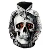 Nuevo Suéter de Calavera de Halloween Serie de Terror 3D Suéter con Capucha de Impresión Digital para Cosplay
