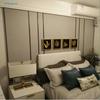 Bolsa Dura Cabecera Pared de Fondo Moderno Simple Pared de Fondo de Sofá Luz Lujo Dormitorio Estilo Chino Nuevo Pared de Fondo de TV Bolsa Dura