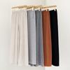 Pantalones cortos de cintura media de lana peinada y seda morera, de pierna ancha, holgados, ajustados y de estilo informal para mujer (2023)