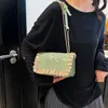 Bolsa de Mão Pequena Tendência Transfronteiriça Mais Recente Verão 2025 Estilo Coreano Bolsa Transversal Bolsa de Ombro com Corrente Bolsa Feminina Fashion