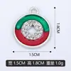 Colgante de Moneda Antigua de Bronce Blanco K con Incrustaciones de Pedrería y Aceite de Goteo Cruzado DIY Charm para Pulsera Joyería Venta Directa de Fábrica Lote Mixto Disponible