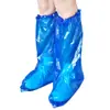 Cubrezapatos de lluvia desechables de caña alta antideslizantes extendidos gruesos para montar en días lluviosos, cubrezapatos desechables impermeables para exteriores a la deriva
