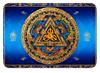 Imán de Nevera Cultural Estilo Étnico de Xizang Thangka Cristal de Cristal Mantra de Seis Caracteres Imán de Nevera Magnético Suave Decoración