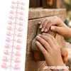 Unhas Postiças Infantis de 24 Peças Estilo Francês Modernas para Comércio Exterior com Tiras de Extensão e Decoração