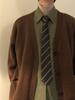 Cardigan estilo universitário japonês com decote em V, suéter masculino, outono e inverno 2024, novo, solto, americano, retrô, de malha, jaqueta, top