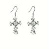 Colar Cruz de Flores Novo Personalizado Transfronteiriço Elegante Folhas de Diamante Corrente Clavícula Colar Acessórios Femininos para Cabelo
