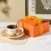 Estilo Pastoral Sentido Avanzado Cerámica Taza de Café Platillo Traje Estilo Sentido Avanzado Taza de Té de la Tarde Taza de Agua para el Hogar Base