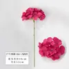 Hortênsia artificial de seda de cor única para decoração de casamento, material de fundo e paisagismo de parede floral