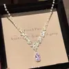 Collar Súper Brillante de Princesa en Fuga para Mujer 2026 Nuevo Estilo Sensación de Alta Gama Lujo Ligero Nicho Exquisito Temperamento Cadena para Clavícula