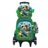 Nueva Lindo Carrito Escolar para Estudiantes de Primaria Grados 3~6 Set de Tres Piezas de Dibujos Animados Mochila Escolar de Dos Ruedas Seis Ruedas para Niños Lista para la Venta