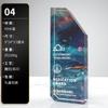 Nuevo trofeo de cristal producción de letras personalizadas atmósfera de alta gama trofeo medalla letras personalización medalla empleado destacado