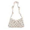 Bolsa de Mão Doce Fresca Estilo Coreano Bolsa Quadrada Pequena Bolsa Feminina 2026 Outono Nova Bolsa de Ombro Plissada com Bolinhas Bolsa para o Dia a Dia Bolsa de Axila