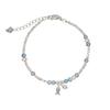 Nueva Pulsera con Colgante de Pez de Piedra Azul Plata Rota para Mujer, Exquisito Temperamento de Lujo Ligero, Joyería de Mano Simple, Joyería Versátil de Alta Gama