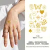Tatuaje Temporal Estampado en Caliente Pegatina Hoja de Oro Estrella Luna Sol Mariposa Corazón Dedo Dorso de la Mano Tatuaje Pegatina Impermeable Duradero