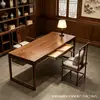 Escritorio de pintura estilo Ming, mesa de caligrafía con cajón, madera de olmo vieja, escritorio estilo chino nuevo, escritorio de madera maciza imitación antigua, mesa de caligrafía, escritorio