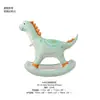 Globo de Papel de Aluminio 4D Tridimensional con Forma de Caballo Mecedora y Dinosaurio, Nuevo Mate, Transfronterizo, para Decoración de Fiesta de Cumpleaños Infantil