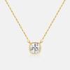 Colar com Pedras de Diamante Estilo Coreano Andy Wen Prata 925 Elegante como Fada Versátil Simples Retro Gargantilha Cadeado de Nicho