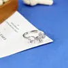Anillo en Blanco de Plata de Ley s925 Redondo 6mm Cepillado Mate Conejo de Jade Montura para Anillo Puede Incrustar Piedras Preciosas de Colores Accesorios para Joyería DIY