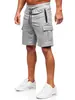 Shorts Cargo Esportivo Masculino de Venda Quente na Amazon Transfronteiriço com Múltiplos Bolsos, Calça Fitness, Shorts Casuais Esportivos de Cinco Pontos