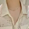 Accesorios de Collar Vintage con Esmalte Azul en Capas para Mujer, Cadena Trenzada para Clavícula de Verano, Joyería de Cuello de Lujo Ligero de Nicho de Gama Alta