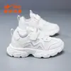 Zapatos Deportivos Doble Estrella para Niños Modelo Nuevo Otoño/Invierno 2026 Zapatos Blancos de Malla para Estudiantes Zapatos Blancos para Niños Niñas 90275