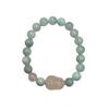 Pulseira de Amazonita Mais Vendida de 2025, Design Fresco Azul-Esverdeado de Luxo Leve, Amazonita Natural Cristal Rosa