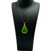 Collar Colgante de Cadena Dorada con Piedra Natural Amatista, Nácar y Diseño de Calabaza, Cadena para Clavícula de Diseño de Nicho de Lujo Ligero, Venta al por Mayor de Fábrica
